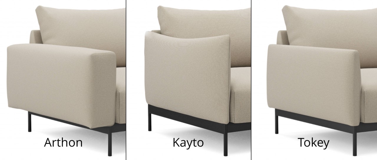 KAYTO Sofa in U-Form und mit flexiblen Armlehnen von Tenksom