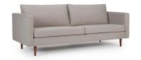 Vorschau: HALMSTAD 3-Sitzer Designer Sofa mit Polsterarmlehnen und Holzfüßen