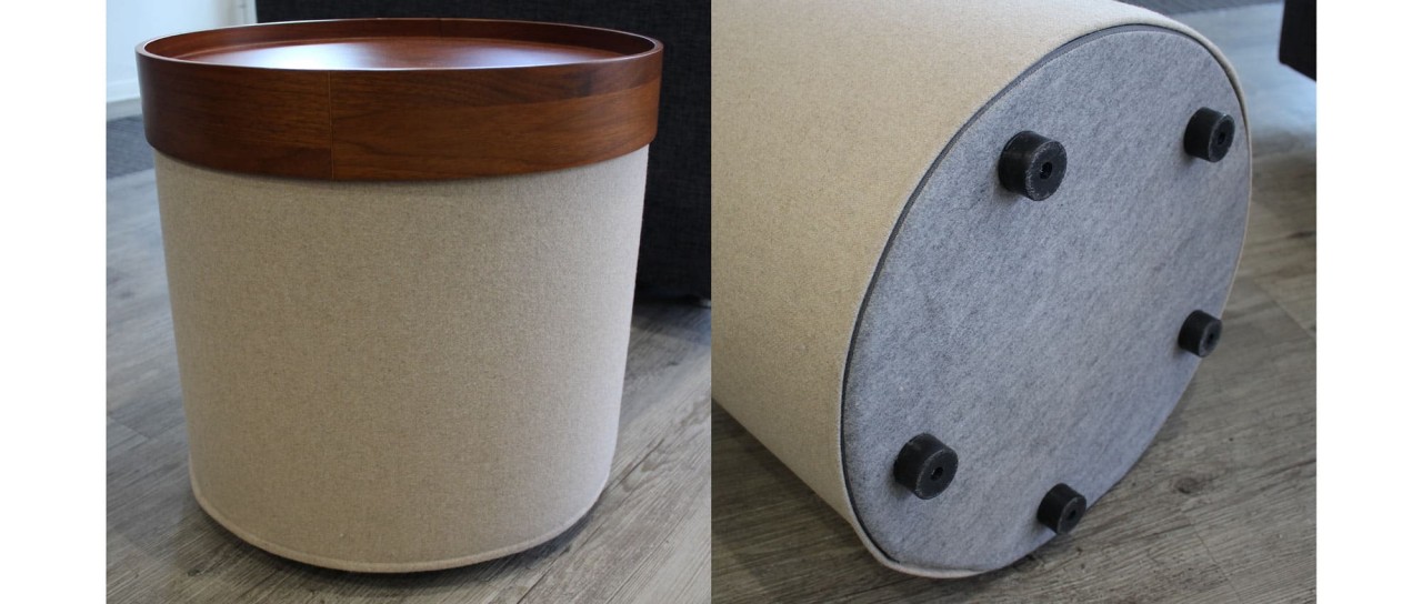 DRUM Sitzhocker, Pouf von Softline - mit Stoffen von KVADRAT