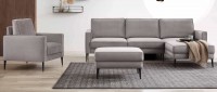 Vorschau: ZÜRICH DELUXE Eckschlafsofa mit Bettkasten und Longchair von sofaplus