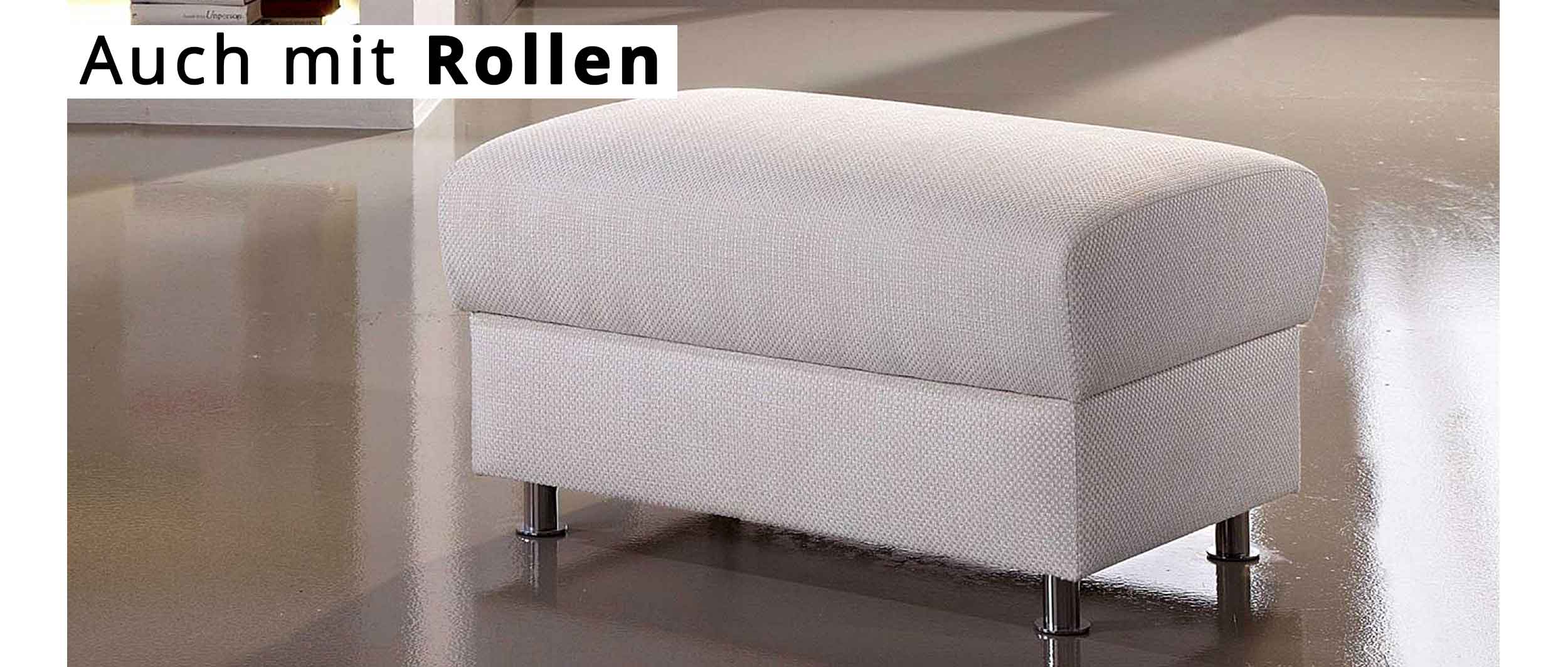 HAMBURG DELUXE Hocker mit Stauraum von sofaplus | mysofabed.de