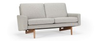 Vorschau: KOPENHAGEN 2-Sitzer Designer Sofa mit Polsterarmlehnen und Holzfüßen