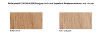 Vorschau: KOPENHAGEN Designer Sessel mit Polsterarmlehnen und Holzfüßen