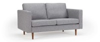 Vorschau: HALMSTAD 2-Sitzer Designer Sofa mit Polsterarmlehnen und Holzfüßen