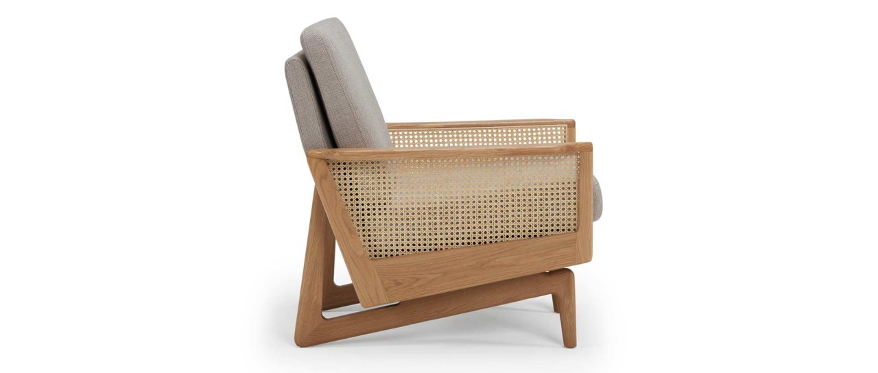 KOPENHAGEN OAK Designer Sessel mit Armlehnen aus Eichenholz