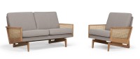 Vorschau: KOPENHAGEN OAK Designer Sessel mit Armlehnen aus Eichenholz