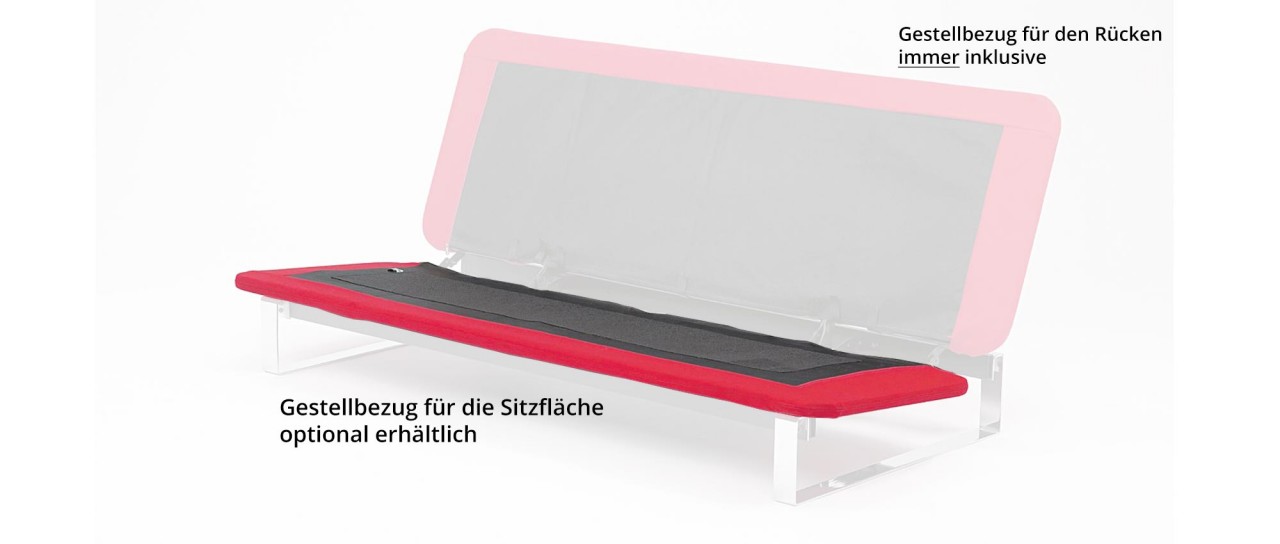 ERSATZBEZUG für Matratze von INNOVATION inkl. Gestellbezug für Rückenlehne für Querschläfer Sofa