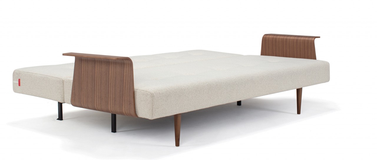RECAST PLUS Schlafsofa von Innovation mit dunklen Styletto Holzfüßen und optional Holzarmlehnen