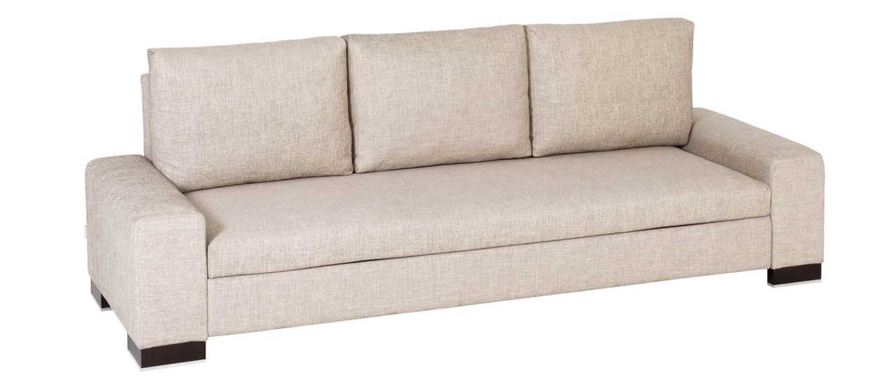 SALONE Schlafsofa mit Armlehnen und Holzfüßen von Swiss Plus