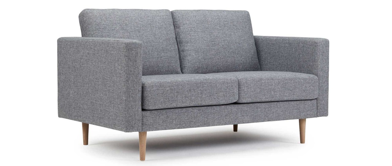 TRONDHEIM 2-Sitzer Designer Sofa mit Holz- oder Metallfüßen