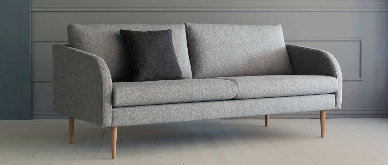 BERGEN 2-Sitzer Designer Sofa mit Polsterarmlehnen