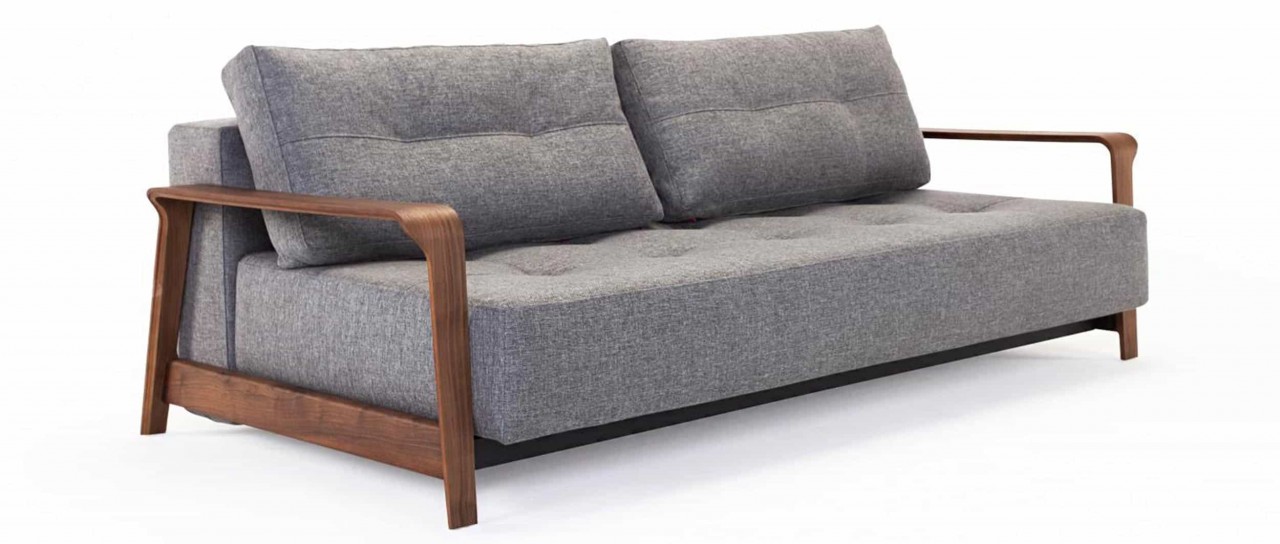 RAN DELUXE Schlafsofa mit Walnuss-Armlehnen von Innovation