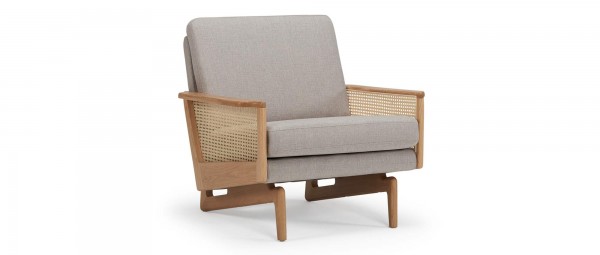 KOPENHAGEN OAK Designer Sessel mit Armlehnen aus Eichenholz