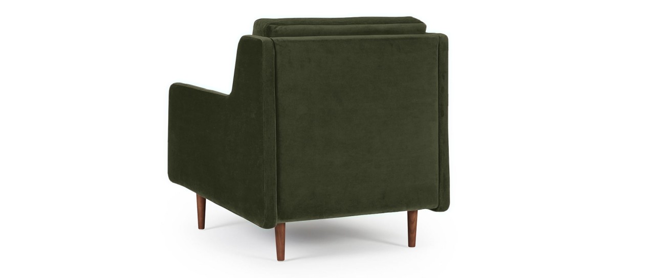 MALMÖ Designer Sessel mit Polsterarmlehnen und versteppten Rückenkissen