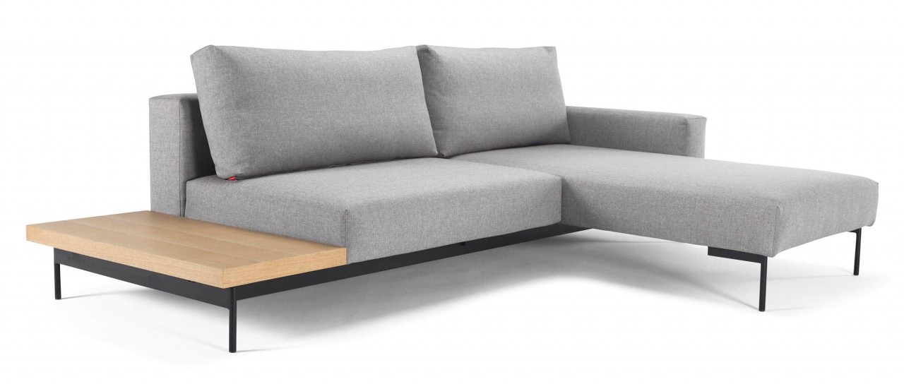 BRAGI Eckschlafsofa mit Armlehnen oder Seitentisch von Innovation