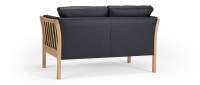 Vorschau: STOCKHOLM 2-Sitzer Designer Sofa mit Holzarmlehnen