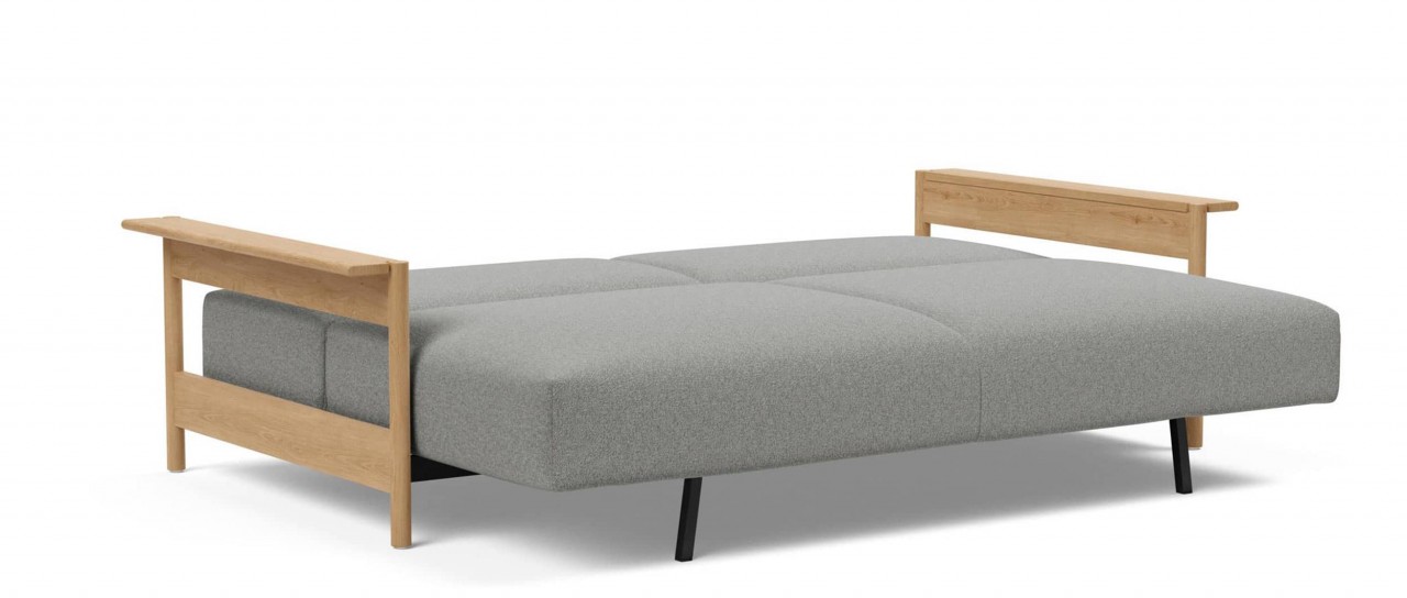 MALLOY WOOD Schlafsofa mit Holzarmlehnen von Innovation