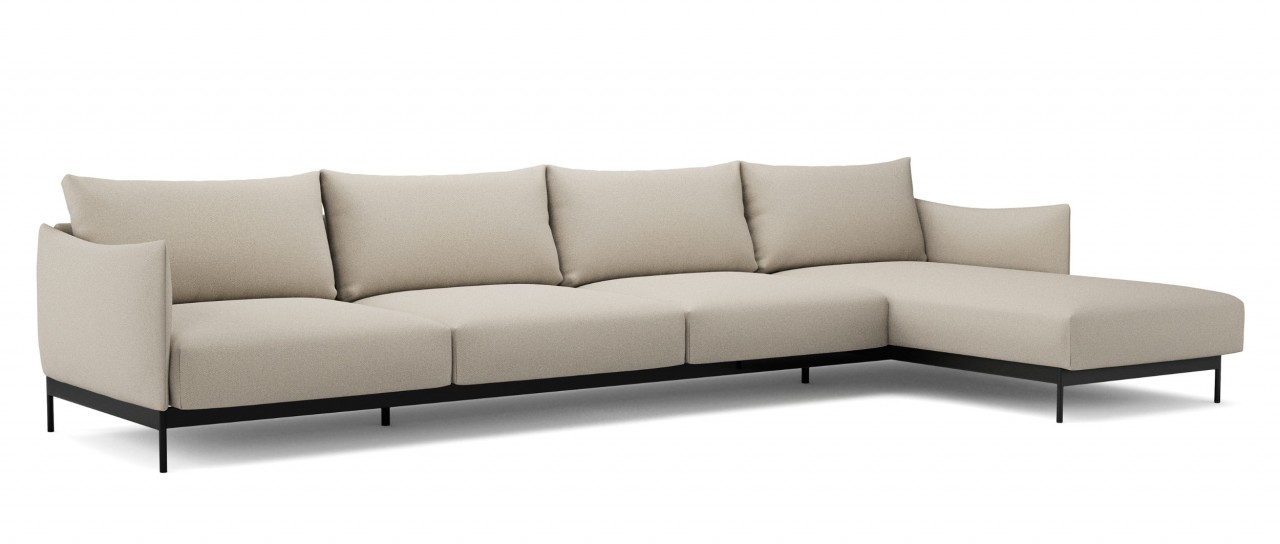 KAYTO Ecksofa mit Longchair und flexibler Armlehne von Tenksom