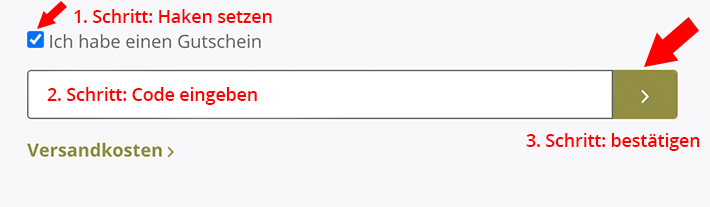 Gutschein aktivieren