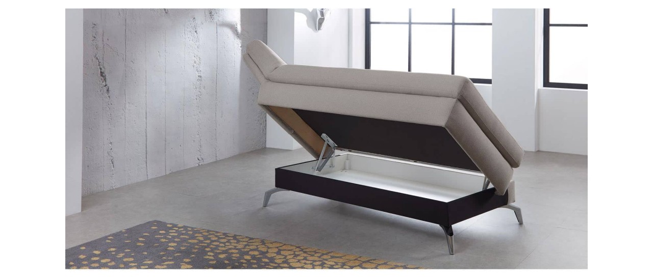 SALZBURG DELUXE Daybed mit Lattenrost und Bettkasten von sofaplus