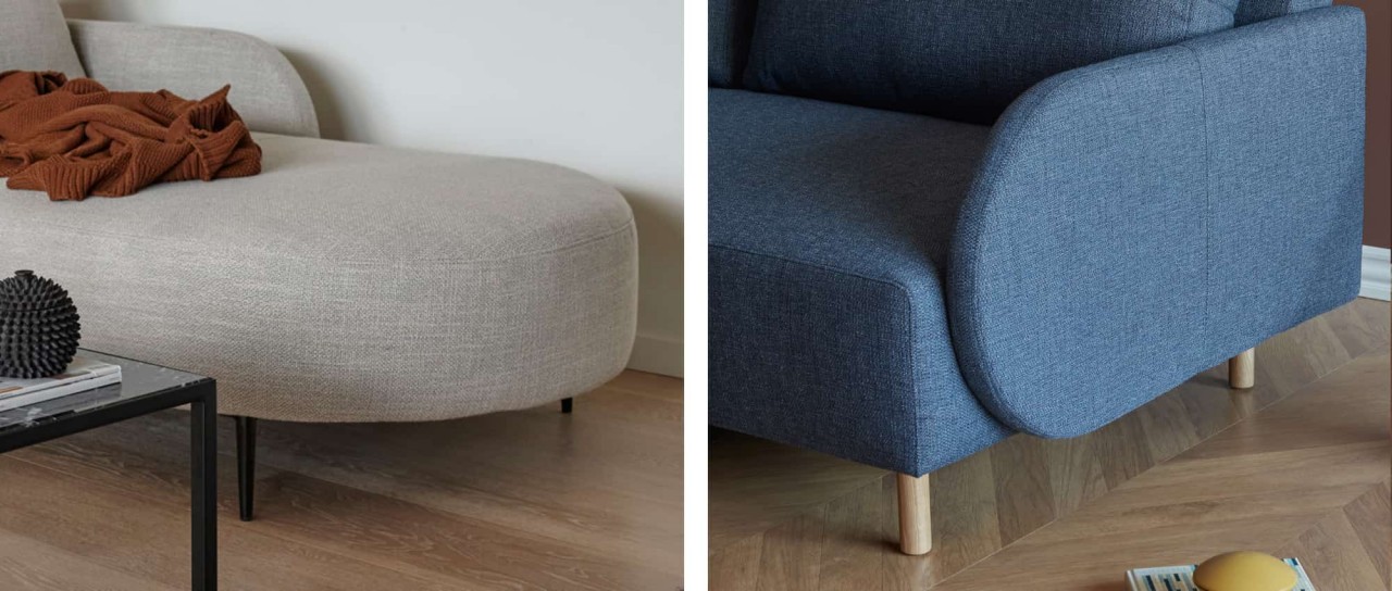 VARBERG 1-Sitzer Sofa mit Longchair als kleines Ecksofa