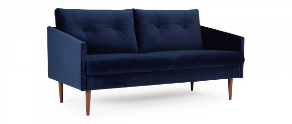 KARLSTAD 2,5-Sitzer Designer Sofa mit Polsterarmlehnen und versteppten Rückenkissen