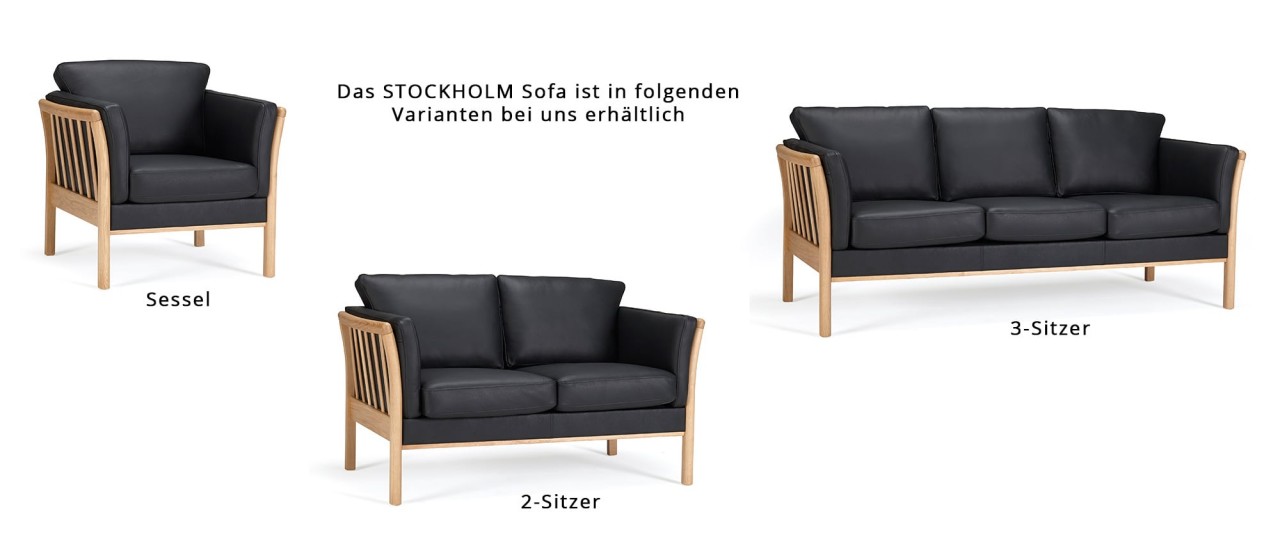 STOCKHOLM Designer Sessel mit Holzarmlehnen