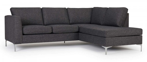 TRELLEBORG Sofa mit Eckanbau, Polsterarmlehnen und Metallfüßen