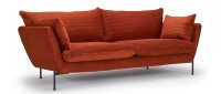 Vorschau: FALUN 3-Sitzer Designer Sofa mit Polsterarmlehnen und Metall- oder Holzfüßen