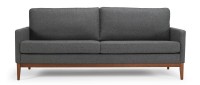 Vorschau: GÖTEBORG 3-Sitzer Designer Sofa mit Polsterarmlehnen und Holzfüßen