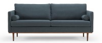 Vorschau: OSLO 3-Sitzer Designer Sofa mit Polsterarmlehnen und runden Seitenkissen