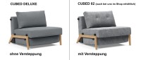 Vorschau: CUBED DELUXE Schlafsofa 140x200 cm von Innovation - BLACK LABEL