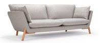 Vorschau: HALDEN 3-Sitzer Designer Sofa mit Polsterarmlehnen und Holz- oder Metallfüßen