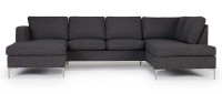 Vorschau: TRELLEBORG Sofa mit U-Form, Polsterarmlehnen und Metallfüßen