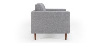 Vorschau: HALMSTAD 2-Sitzer Designer Sofa mit Polsterarmlehnen und Holzfüßen