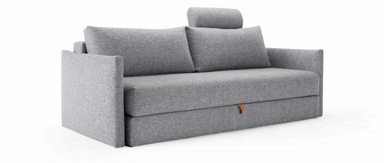 TRIPI von Innovation - Schlafsofa mit Polsterarmlehnen und Bettkasten