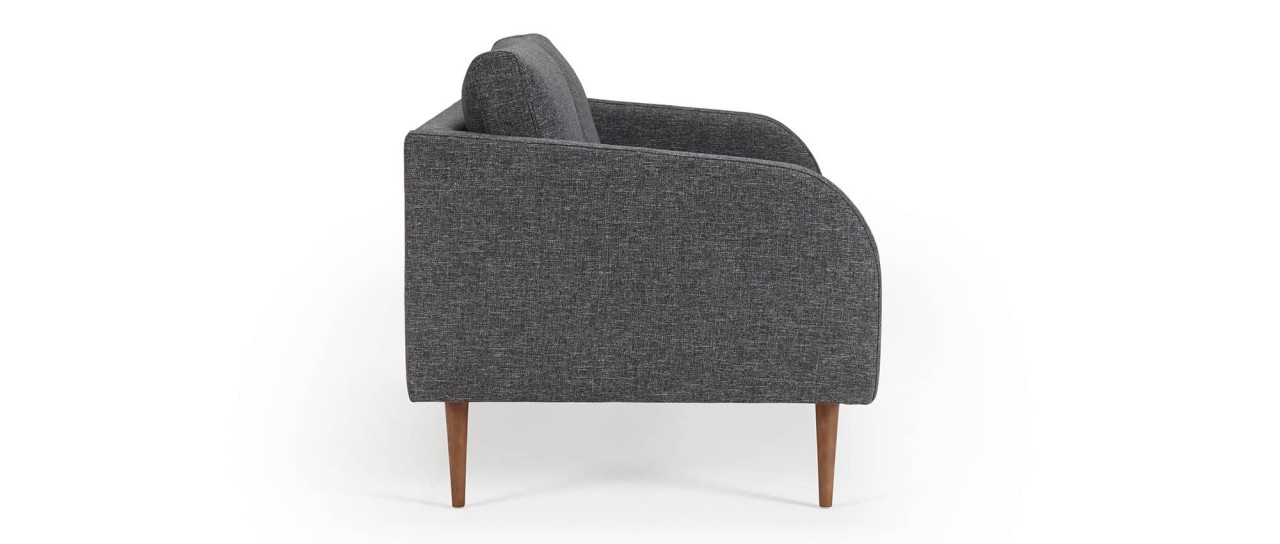 BERGEN 2-Sitzer Designer Sofa mit Polsterarmlehnen