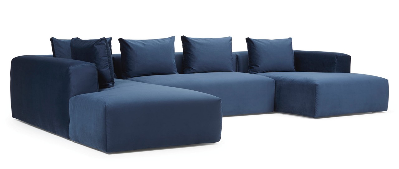 AALBORG Ecksofa mit U-Form und Polsterarmlehnen