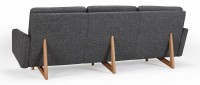 Vorschau: KOPENHAGEN 3-Sitzer Designer Sofa mit Polsterarmlehnen und Holzfüßen