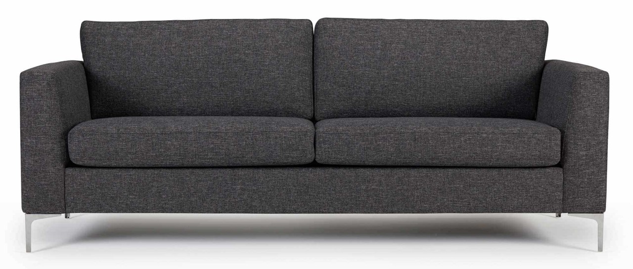 TRELLEBORG 3-Sitzer Designer Sofa mit Polsterarmlehnen und Metallfüßen