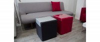 Vorschau: TABLETT in Alu Optik - Hocker und Sofa Auflage von Softline