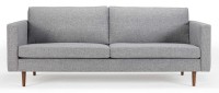 Vorschau: HALMSTAD 3-Sitzer Designer Sofa mit Polsterarmlehnen und Holzfüßen