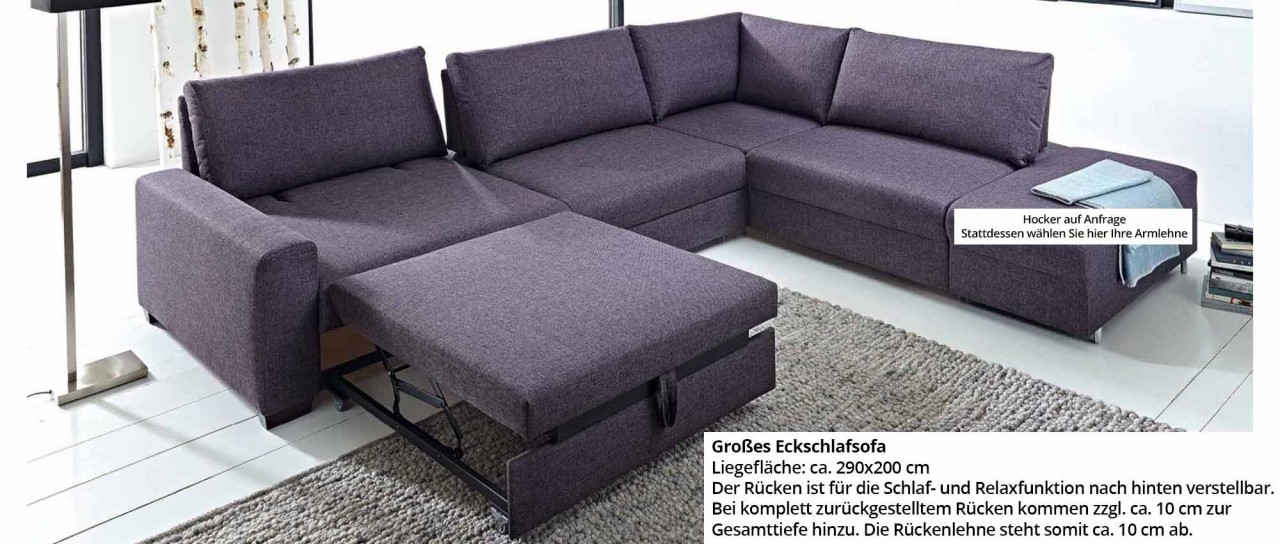 FRANKFURT DELUXE Eckschlafsofa von sofaplus