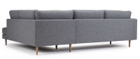 Vorschau: TRONDHEIM Designer Ecksofa mit Eckanbau, Holz- oder Metallfüßen in verschiedenen Größen