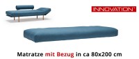 Vorschau: Matratze von Innovation ca. 80x200 cm für ROLLO Schlafsofa - mit Extra Bezug