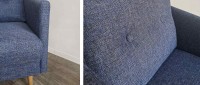 Vorschau: KARLSTAD 3-Sitzer Designer Sofa mit Polsterarmlehnen und versteppten Rückenkissen