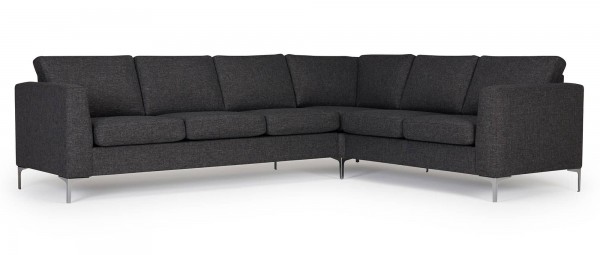 TRELLEBORG Ecksofa mit Polsterarmlehnen und Metallfüßen