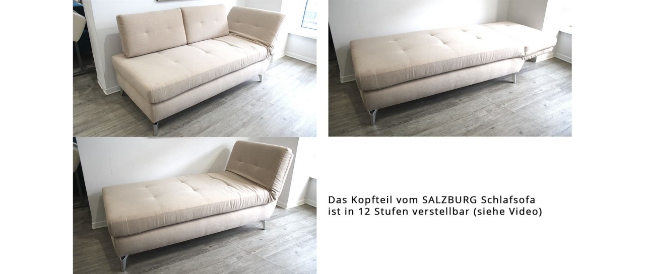 SALZBURG DELUXE Daybed mit Lattenrost und Bettkasten von sofaplus