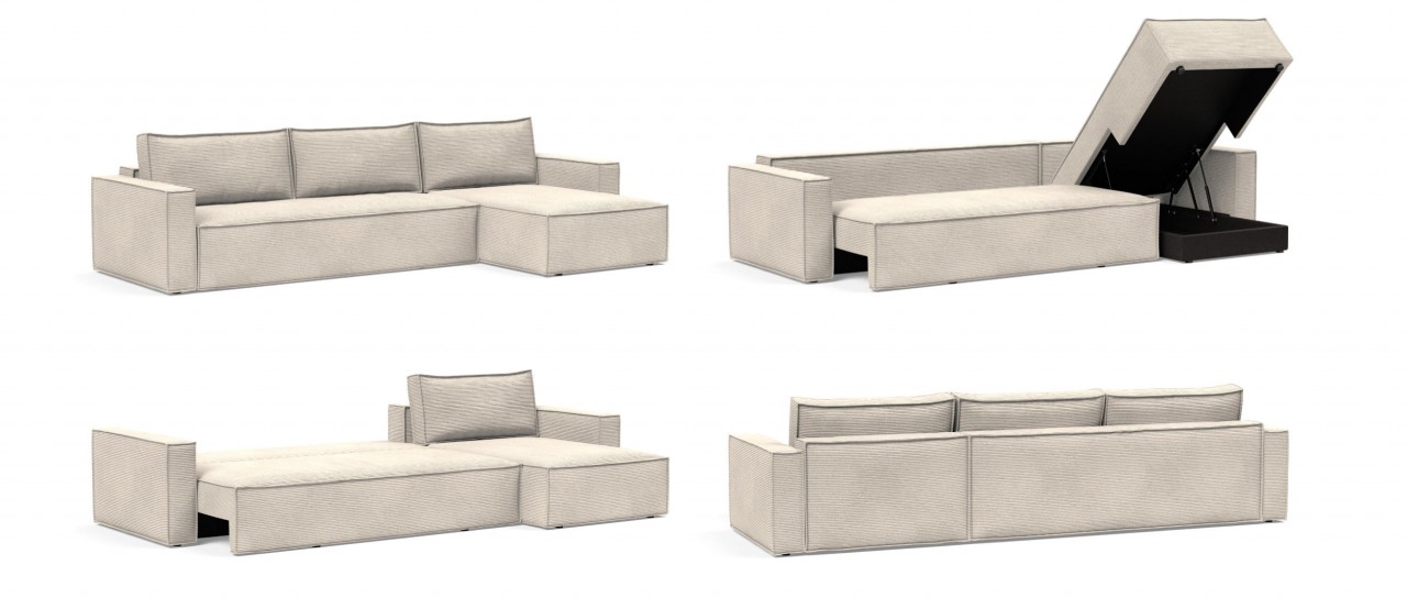 NEWILLA LOUNGER Eckschlafsofa mit Bettkasten