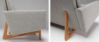 Vorschau: KOPENHAGEN 3-Sitzer Designer Sofa mit Polsterarmlehnen und Holzfüßen